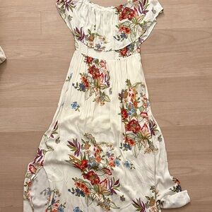 Oddy Smocked Top off the shoulder Maxi Dress Soze L